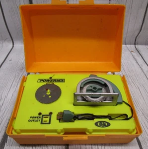 Vintage 1969 Ideal Power Mite Mini Circular Saw w/ Case and Blades - Picture 1 of 8