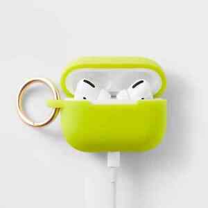 Heyday AirPod Silicone Case Cover  + Charging w/Brass Clip AirPods Pro Lime