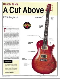 PRS Singlecut guitar review 3-page soundcheck bench test article - Imagen 1 de 3