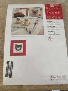 Bahmann Nadel Faden Fantasie cross stitch chicken - Yellow chicken kit - Picture 1 of 5