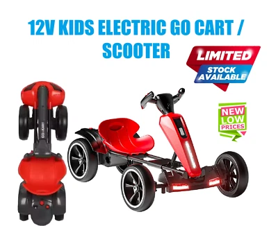 Kids 12V Electric Ride On Kart - Scooter with Dual Motor Speed Foldable UK USED - Image 1 of 4