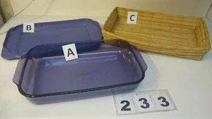 Corning 3Qt 2.8L 13" x 9" Casserole Visions Ware Amethyst purple Cookware 233-PC - Picture 1 of 10