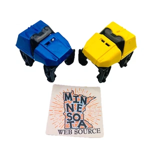2 auto montagne russe Knex blu e giallo - micro ricambi K'nex - Foto 1 di 2