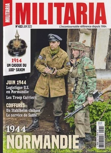 MILITARIA N°453 CASQUE 100e SAXON / LOGISTIQUE US NORMANDIE 44/ TROOP CARRIERS - Picture 1 of 2