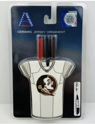 Florida State University Personalized Jersey Ornament w/ Team Color Markers - Image 1 of 3