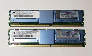Micron MT18HTF12872FDY-667D6D4 PC2-5300F-555-11-B0 1GB Server Memory RAM - Picture 1 of 3