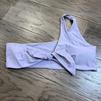 Traje de baño Zaful púrpura con un hombro y corbata frontal EE. UU. 8 Foto 1 de 4