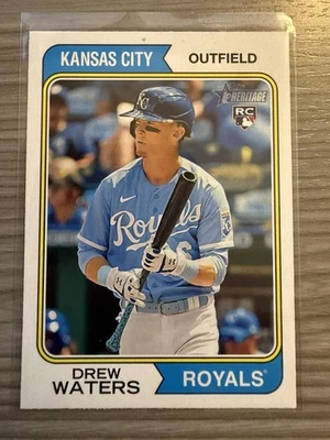 2023 Topps Heritage - Drew Waters #96 (RC) - Image 1 of 2