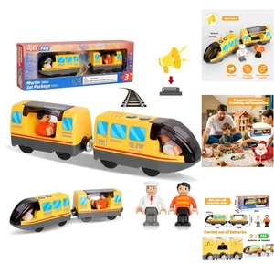 Eisenbahn Elektrische Lok, Holzeisenbahn Zug, Batteriebetriebenes Zugset, Lei... - Bild 1 von 2