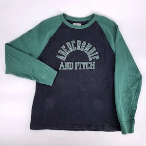 Abercrombie & Fitch Mens Y2K Vintage Henley Crew Jersey Long Sleeve Shirt Large - Imagen 1 de 7