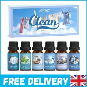 Clean Home Essential Oil Set - Aromatherapy Bliss with Fresh Linen & Mint Scents - Picture 1 of 9