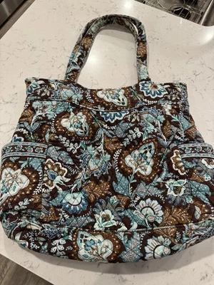 👜 Vera Bradley Quilted Tote Bag – Java Blue Pattern - Image 1 of 4