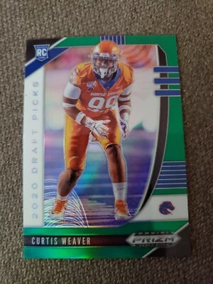 2020 Panini Prizm Draft Picks Green Prizm Curtis Weaver RC Dolphins - Image 1 of 2