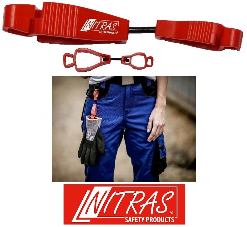 Handschuhhalter Kunststoffclip Nitras | Handschuh Halter, Handschuhhalterung rot - Bild 1 von 1