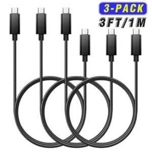 Paquete de 3 cables USB-C a USB-C tipo C cable de carga rápida para Motorola Edge 2024/50/40 - Imagen 1 de 21