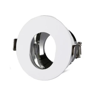 V-TAC VT-874 Portafaretto incasso rotondo orientabile bianco con interno cromato - Foto 1 di 4