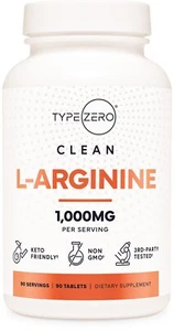 Tipo Cero L-Arginina 90 Comprimidos 1.000 mg por porción - Sin OGM - Imagen 1 de 5