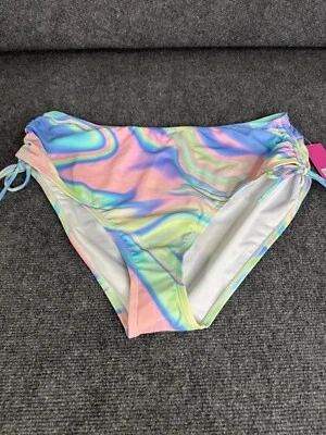 Parte inferior de bikini de natación XXL multicolor cintura alta ceñida para mujer Juniors Ninety-Nine Foto 1 de 4