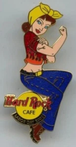 Hard Rock Cafe ONLINE 2002 Labor Day PIN Girl Wrench Tattoo Rosie Riveter #13739 - Picture 1 of 1