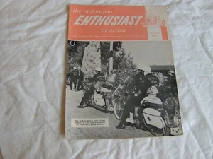 MOTORCYCLE ENTHUSIAST IN ACTION HARLEY DAVIDSON MAGAZINE JAN 1961 Furnace Creek - Foto 1 di 3