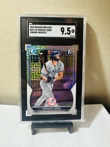 2023 Bowman Mega Box BCP-139 Spencer Jones 1. Chrom Mojo Refraktor SGC 9,5 MT+ - Bild 1 von 2