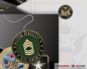 Customizable US Army Master Sergeant 5X7 Invitation Template DIGITAL DOWNLOAD - Picture 1 of 3