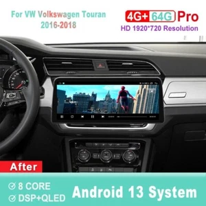 12.3 inch Screen Android Car Radio For VW Volkswagen Touran 2016-2018 Head Unit - Picture 1 of 8