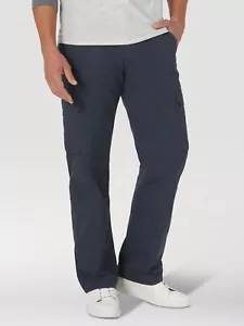 NWT Men’s Navy Wrangler Relaxed Fit Ripstop Cargo Pants Size 34x34 - Picture 1 of 4