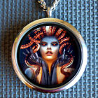 Medusa Ancient Greek Mythology Snakes Haired Gorgon Woman Wicca Pendant Necklace