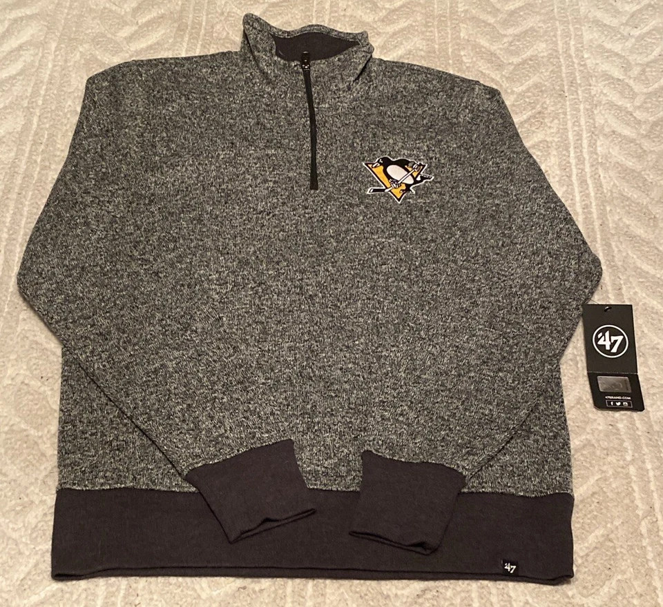 Pittsburgh Penguins 1/4 Quarter Zip Encore Kodiak Pullover Medium 47
