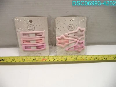 Juego de 6 PIEZAS Clips Geométricos Corazón Estrella Gradiente Rosa Metal Barretes Moda Niños Foto 1 de 3