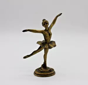 Figura Bailarina 167g DEPOSE Italia Estaño Latón Capa Escultura Estatua De Colección - Imagen 1 de 7