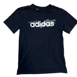 Adidas Boys T-shirt Black 11-12 Y Kids - Picture 1 of 5