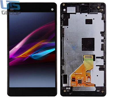 Für Sony Xperia Z1 Compact D5503 LCD Bildschirm Display Touchscren RahmenSchwarz - Bild 1 von 3