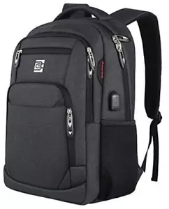 Backpack,Business Travel Anti Theft Slim Durables 15.6 Inch Black Laptop - Picture 1 of 7
