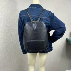 Louis Vuitton Epi Leather Large Gobelins Backpack Black Noir Travel School - Picture 1 of 16