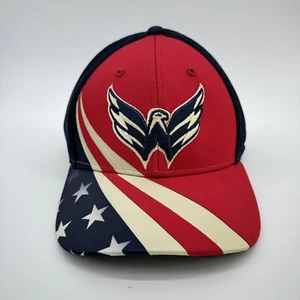 NHL Washington Capitals Men's Patriotic Mesh-Back Structured Adjustable Cap - Picture 1 of 9