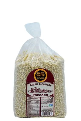 	Amish Country Popcorn | 6 lb Bag | Baby White Popcorn Kernels | Small and Te... - Image 1 of 4