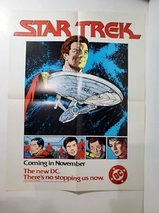 DC Comics Star Trek Comic Book Store 22" x 17" Folded Promo Poster (1983) Kirk - Picture 1 of 3