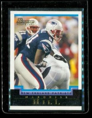 2004 TOPPS BOWMAN ROOKIE Football Trading Card #128 MARQUISE HILL Patriots LE - Image 1 of 2
