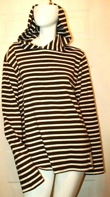 Top Ralph Lauren Denim & Supply Ralph Lauren Negro Rayas Con Capucha Talla XL NUEVO CON ETIQUETAS  Foto 1 de 3