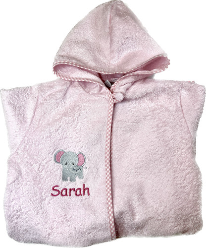 LOEWE Accappatoio per Bambini con Nome ed Elefante Scimmia Ippopotamo Giraffa Zebra Leone