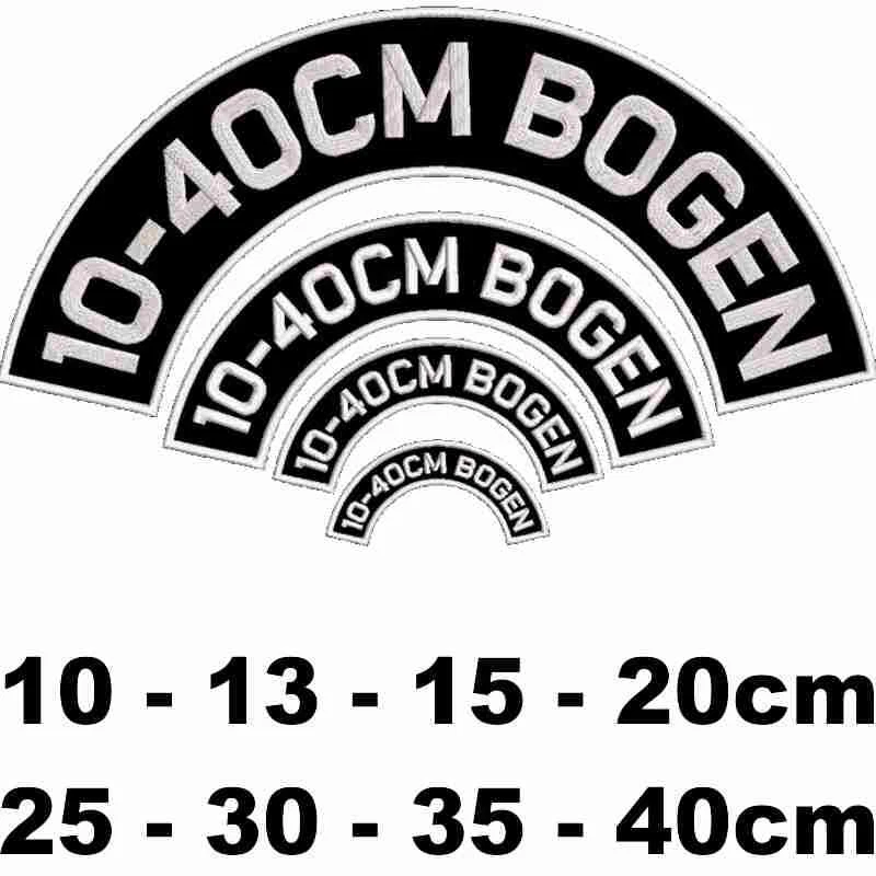 TOPROCKER rund mit Name gestickt Patch Bogen Biker Kutte alle Farben bis 40cm - Bild 1 von 1