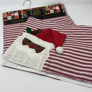 FAO Schwarz Candy Cane Stripe Red/White, Santa Table Runner 14" x 72" - Picture 1 of 6