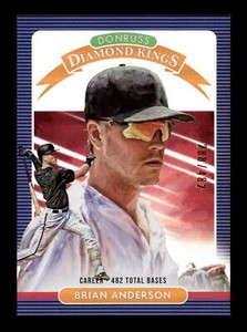 2020 Donruss Diamond Kings Career Stat Line #6 Brian Anderson #/482 Marlins