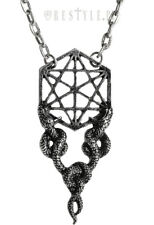Restyle Sacred Snakes Silver Geometric Gothic Emo Punk Jewelry Pendant Necklace