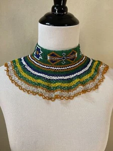 Antik Indianer Custom Hand Perlen Halsband/Halsband Stück Halskette - Bild 1 von 12
