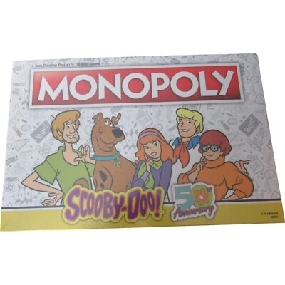 Monopoly Scooby-Doo 50th Anniversary Board Game Collectible Strategy NEW DMG PKG - Image 1 of 4