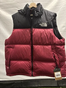 NORTH FACE MEN NUPTSE 700 VEST (Brand New, 2XL, Red) - Picture 1 of 6