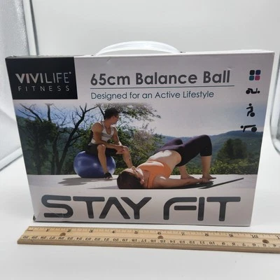 Vivilife Fitness 65cm Exercise Yoga Balance Ball with Pump - Image 1 of 2